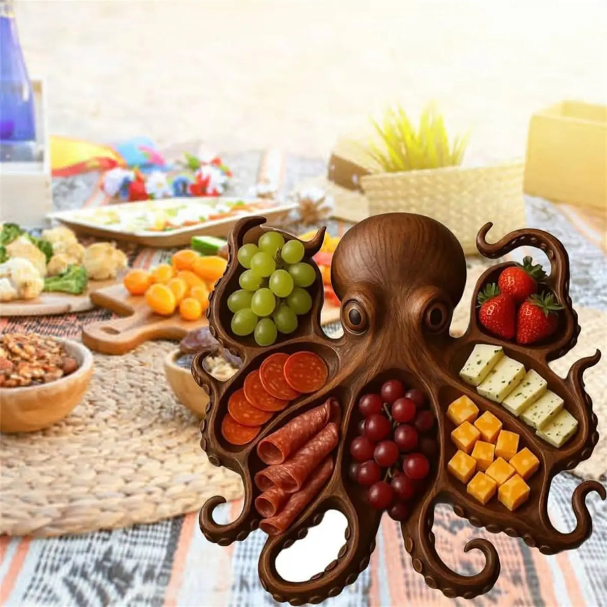 Plateau bois pour apéritif et salades
