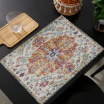 Tapis de table rectangle lin rouge pour décoration mariage