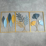 Décoration murale métal feuille érable ginkgo