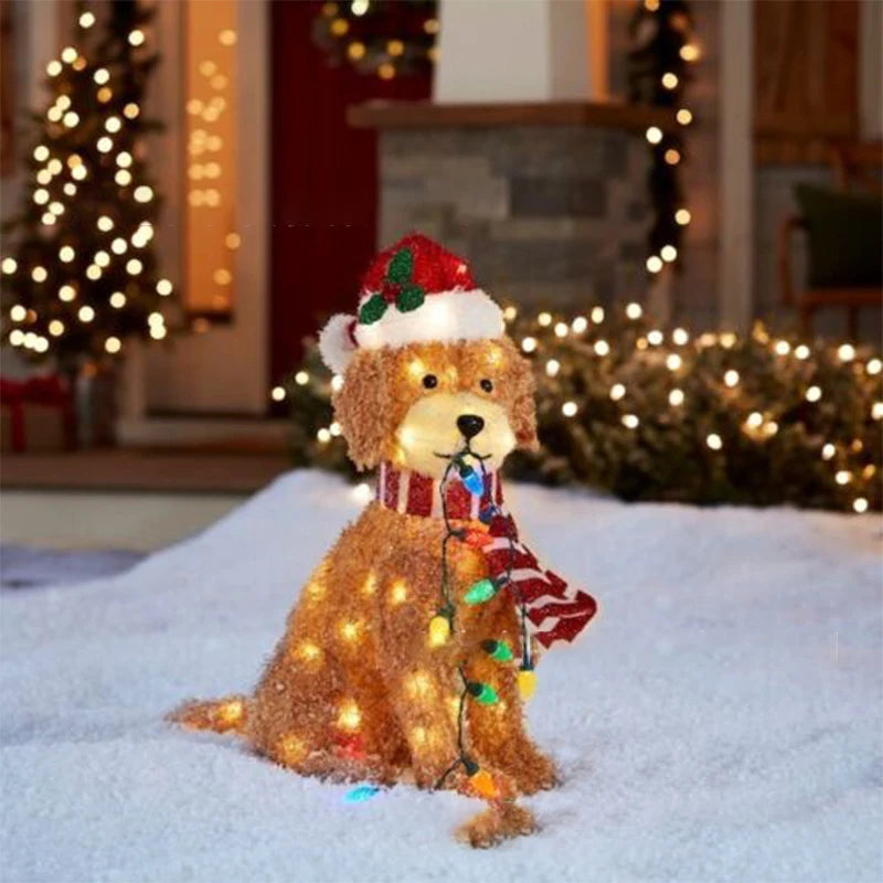 Décoration jardin lumineuse Père Noël acrylique