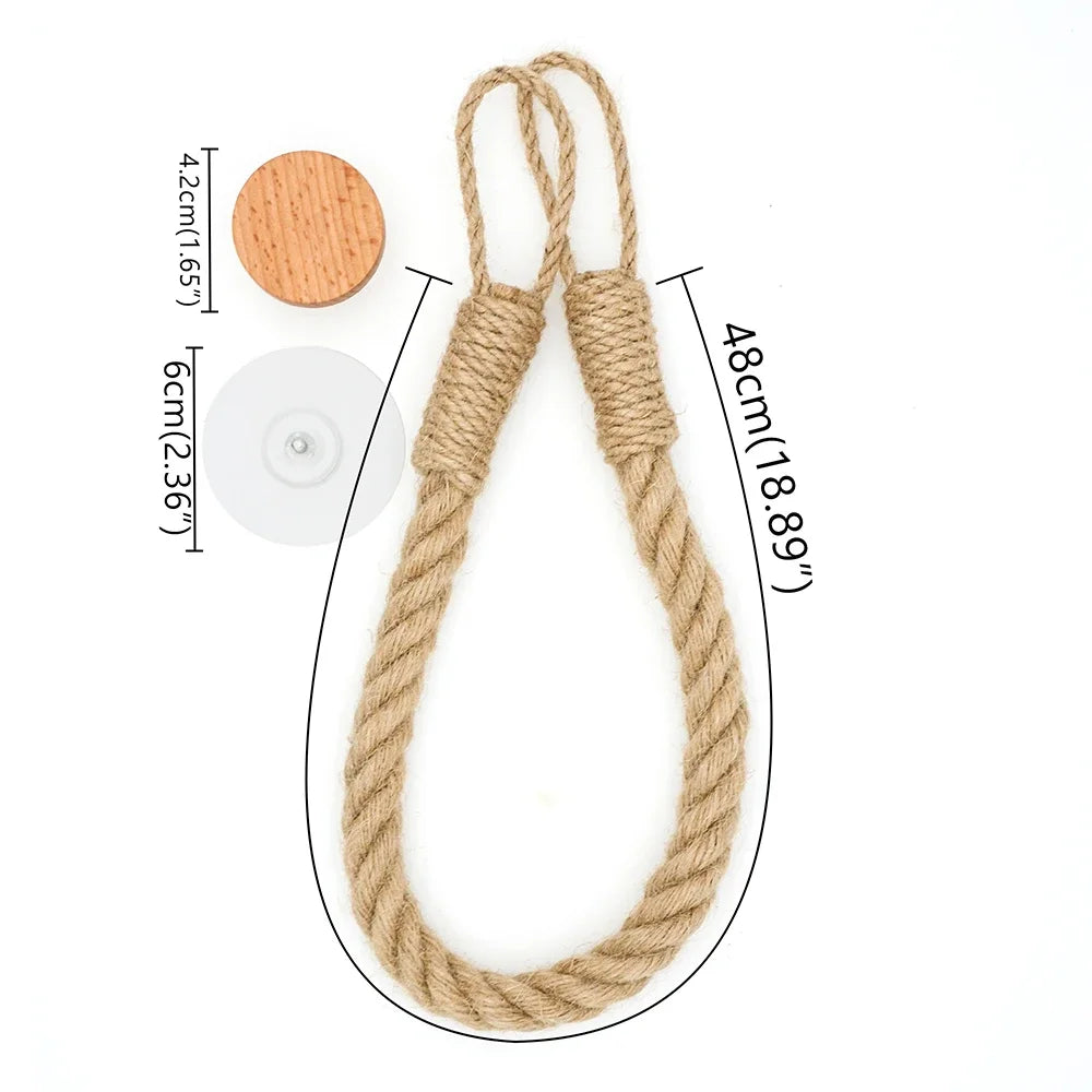 Porte-papier en corde avec rouleau de papier