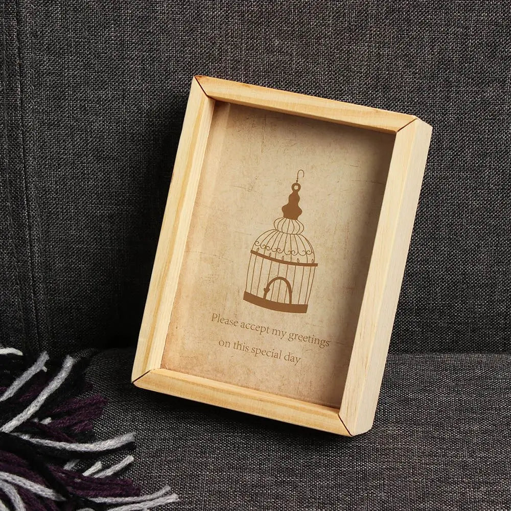 Cadre multi-photo teck vintage pour intérieur chaleureux