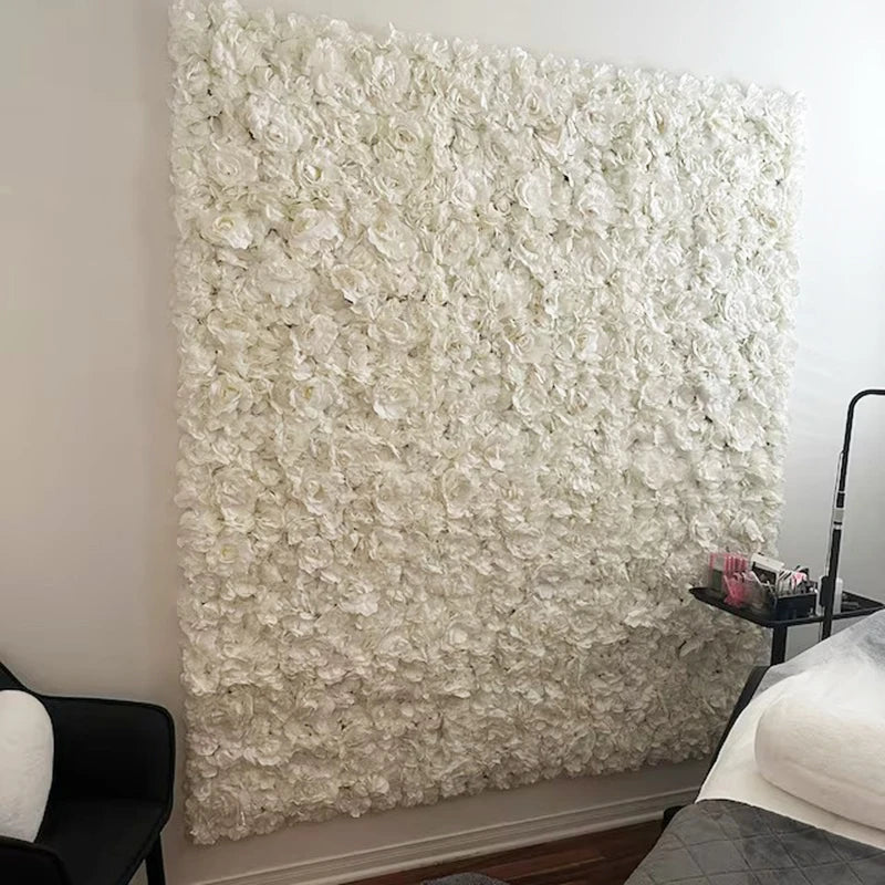 Toile de fond florale en soie pour baby shower
