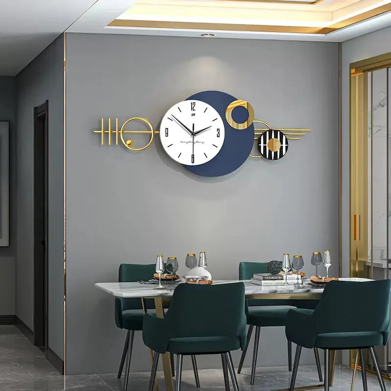 Horloge murale silencieuse nordique vue de face
