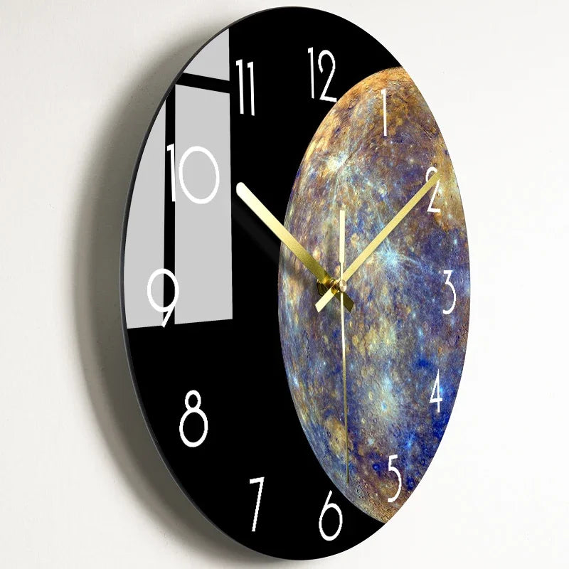 Horloge murale design multicolore style européen
