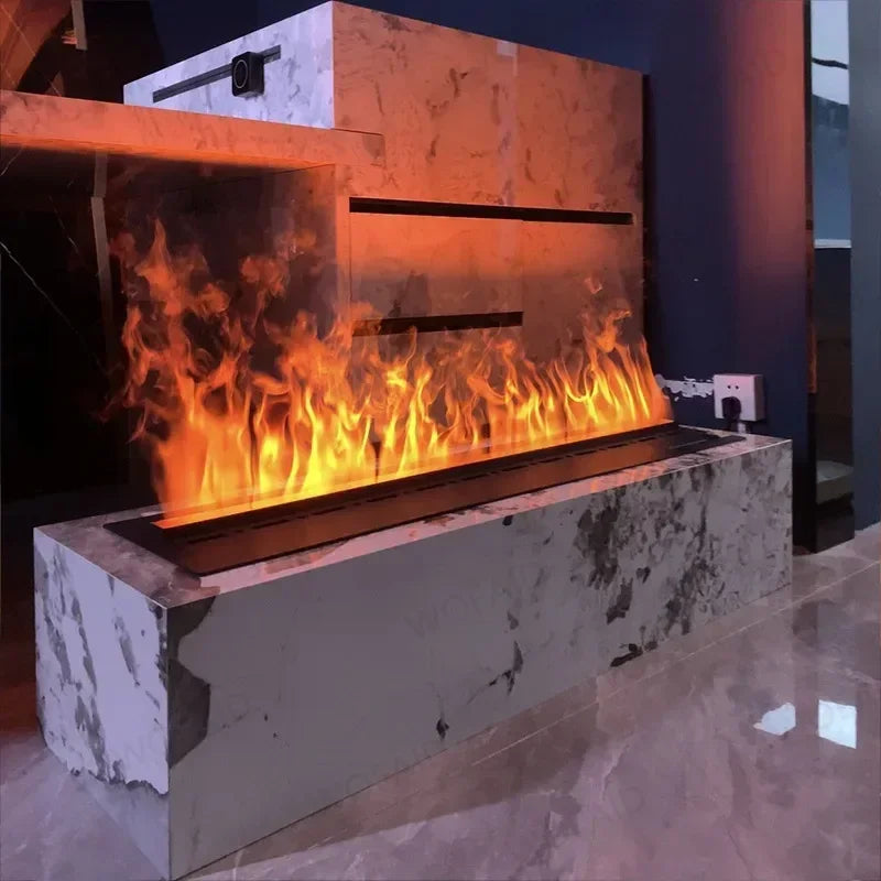 Insert cheminée LED 3D effet flamme néon