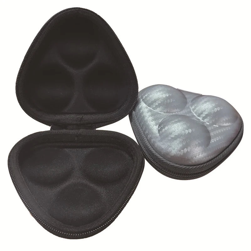 Boîte de rangement rigide pour balles de ping-pong en PU bleu