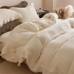 Drap plat en coton double épaisseur pour lit