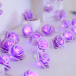 Guirlande LED rose en extérieur