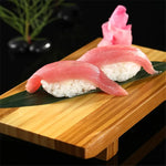 Plateau en bois pour sushi en couleur rose élégant