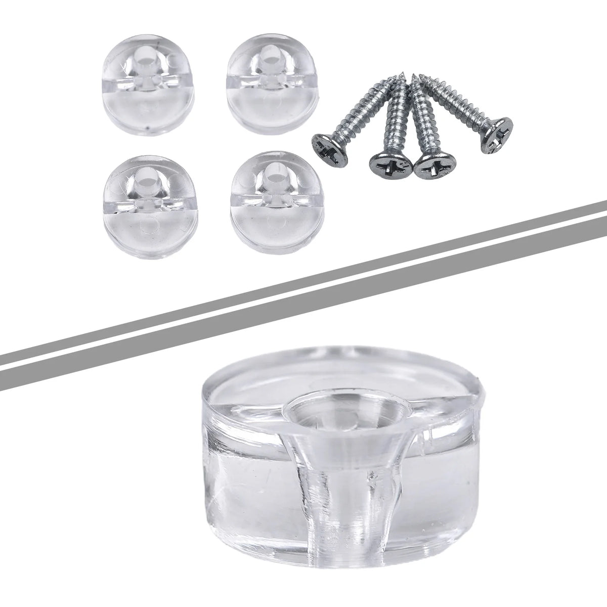 Installation facile du kit de fixation sur un miroir de salle de bain