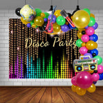 Décoration fête vintage avec ballons rétro