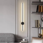 Applique murale LED noire minimaliste pour décoration de salon