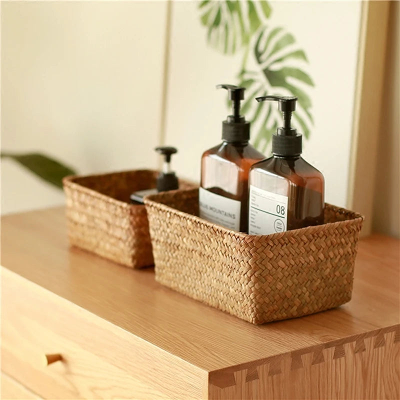 Panier de rangement polyvalent pour petits objets et livres