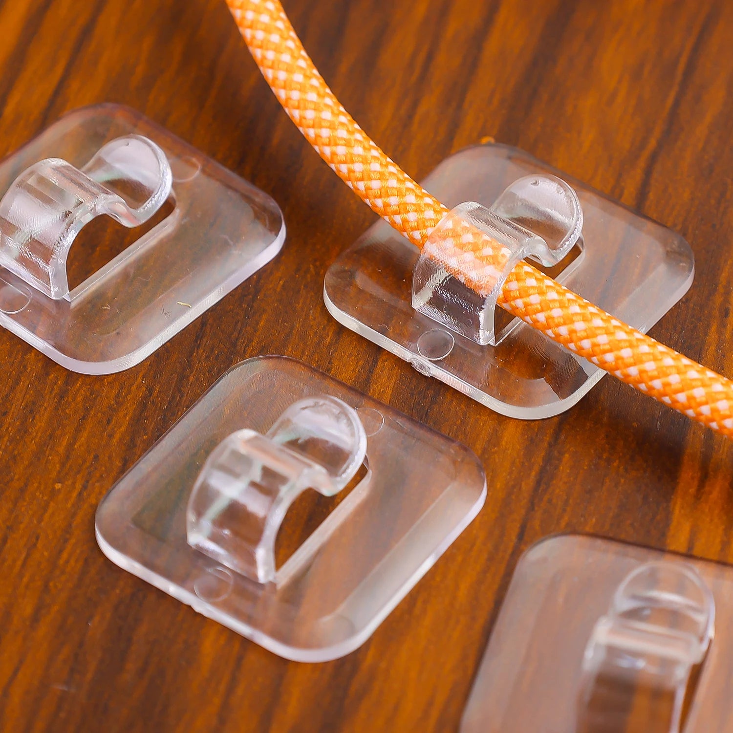 Lot de 10 crochets adhésifs transparents