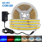 Ruban LED COB flexible blanc chaud 12V