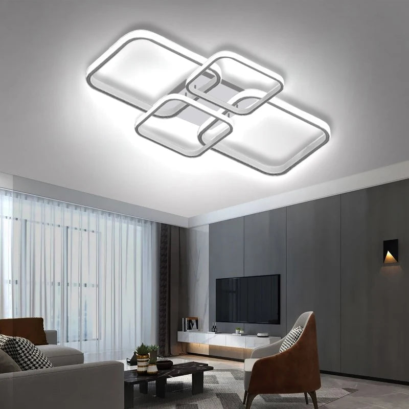 Plafonnier LED moderne blanc suspendu
