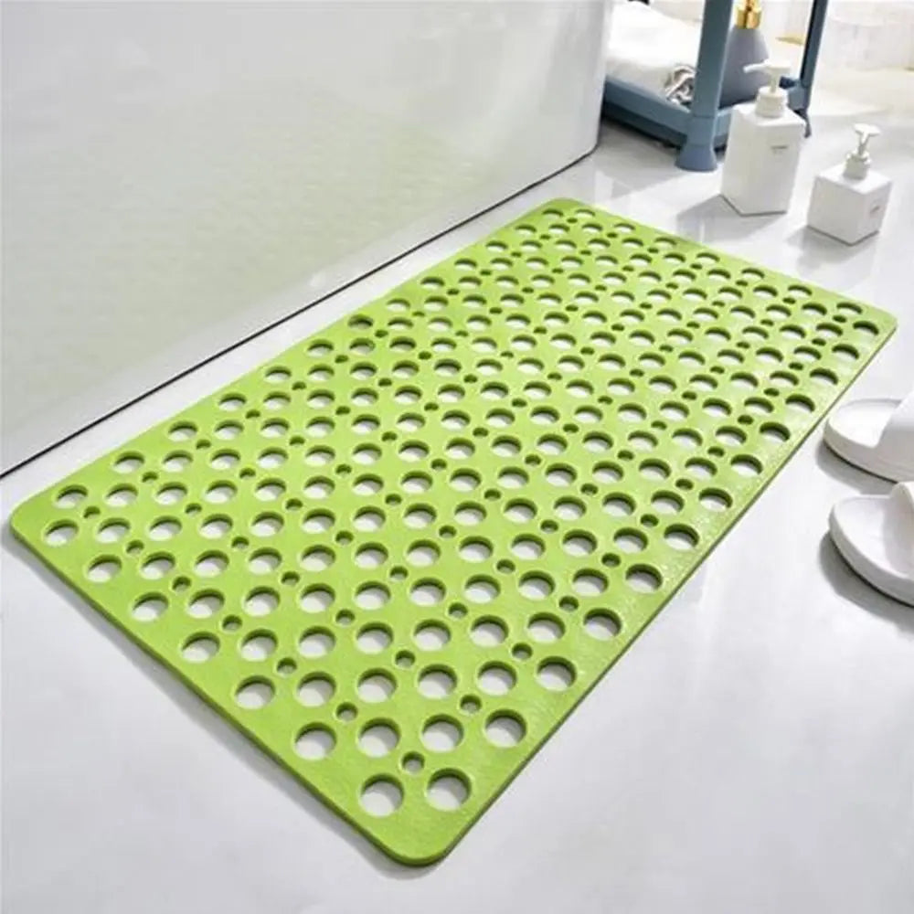 Tapis de bain extra large vert pour salle de bain sécurisée
