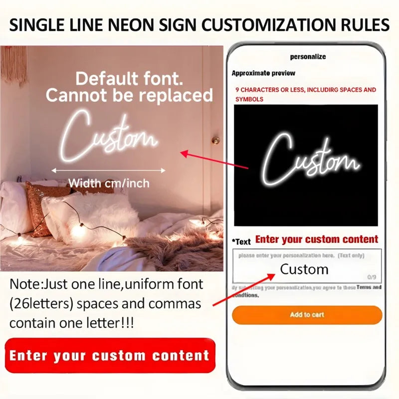 Néon rouge design esthétique chambre