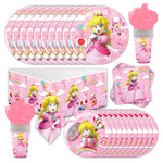Bannière anniversaire princesse Mario Peach en papier de qualité