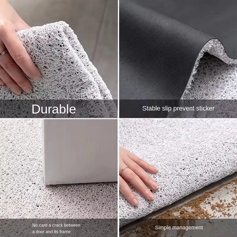 Paillasson blanc PVC facile à nettoyer