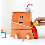 Boîte à bijoux en bois noir avec tiroirs pour rangement organisé