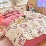 Tissu en coton biologique de la housse de couette Hello Kitty