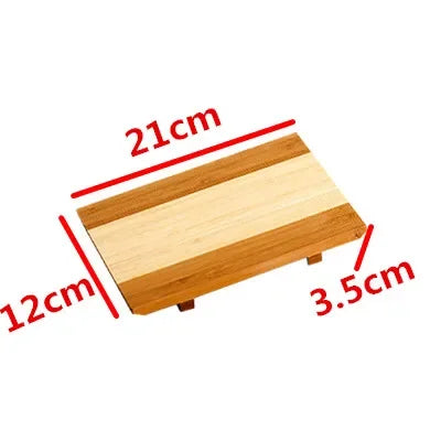 Plateau en bois pour décoration de table en couleur jaune vif