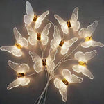 Guirlande lumineuse LED papillon acrylique noir