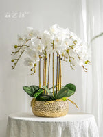 Orchidée papillon artificielle blanche en pot - décoration intérieure élégante