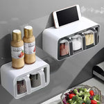 Étagère épices murale installée dans une cuisine moderne