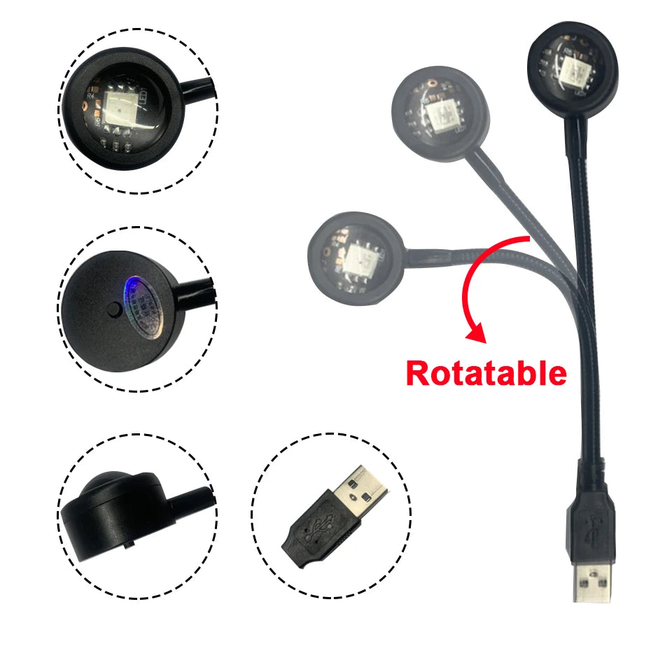 Veilleuse LED RVB changeant de couleurs pour décoration