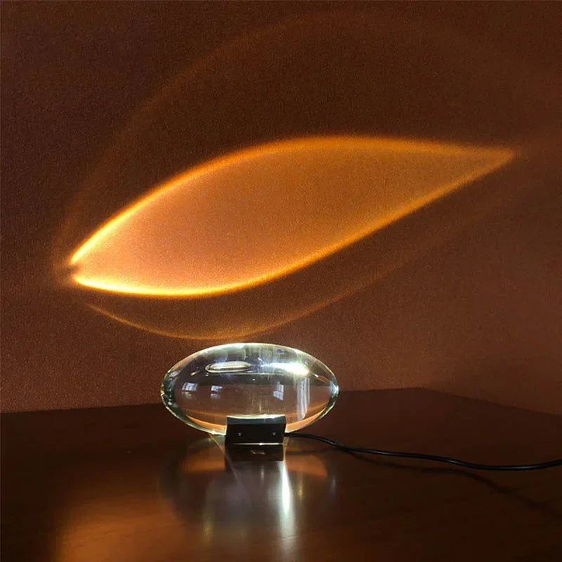 Lampe œil du ciel allumée dans une chambre