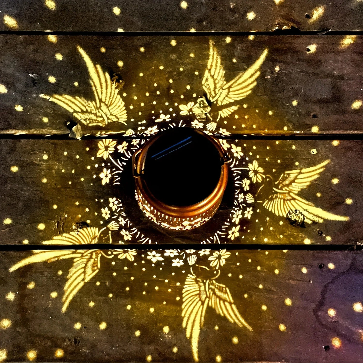 Lanterne extérieure en fer avec cellule solaire Ni-MH