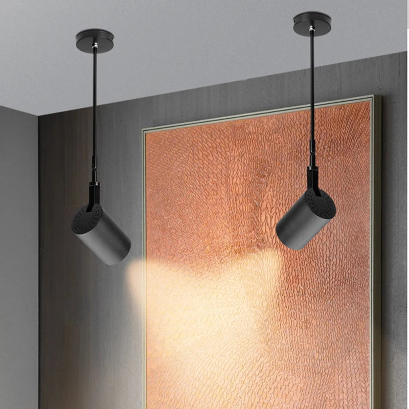 Applique murale LED télescopique extensible en noir éclairage tableau
