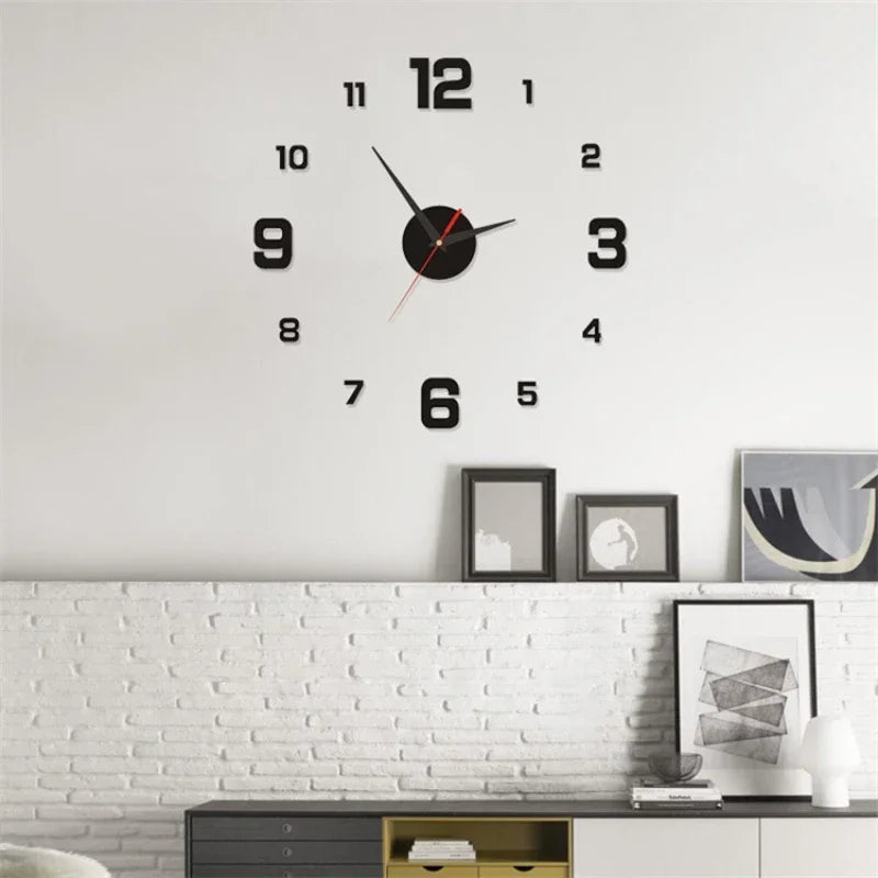 Horloge murale lumineuse 3D acrylique verte