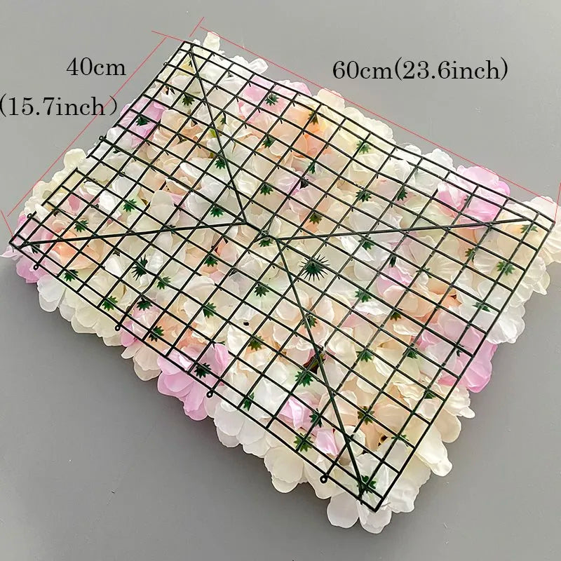 Fleurs artificielles en soie pour décoration murale événement
