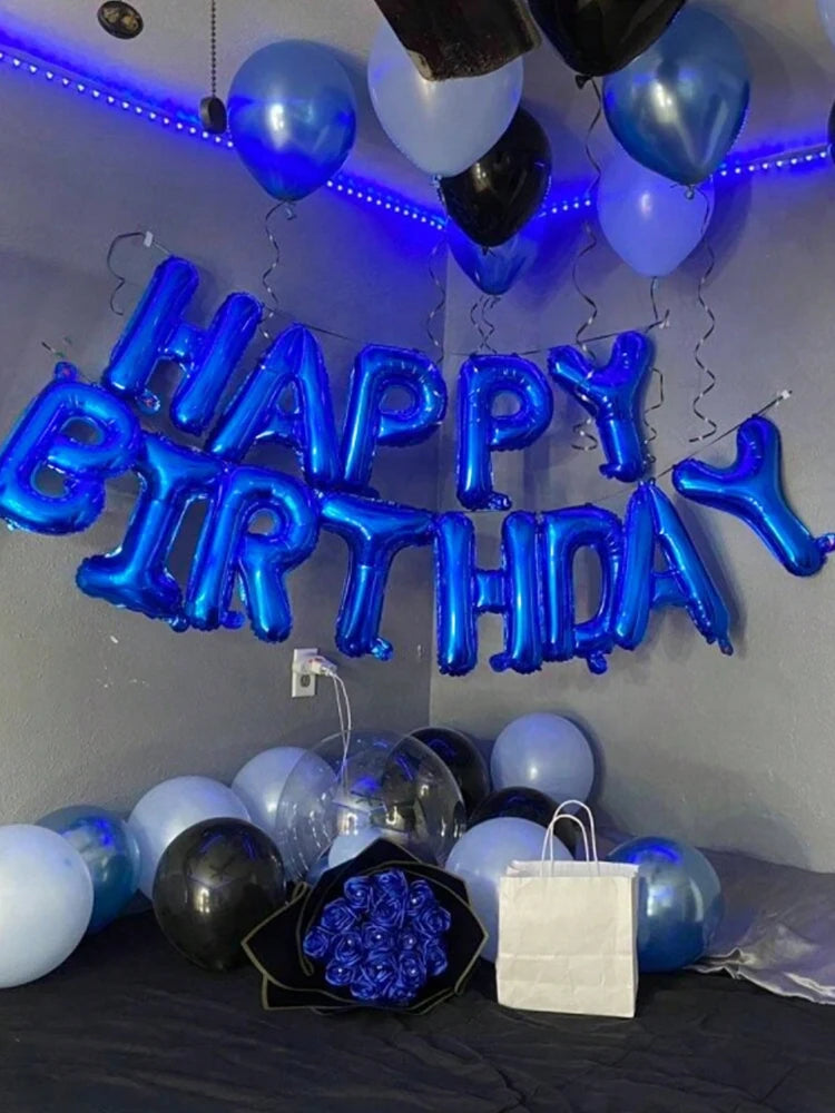 Kit décoration fête bleue complet