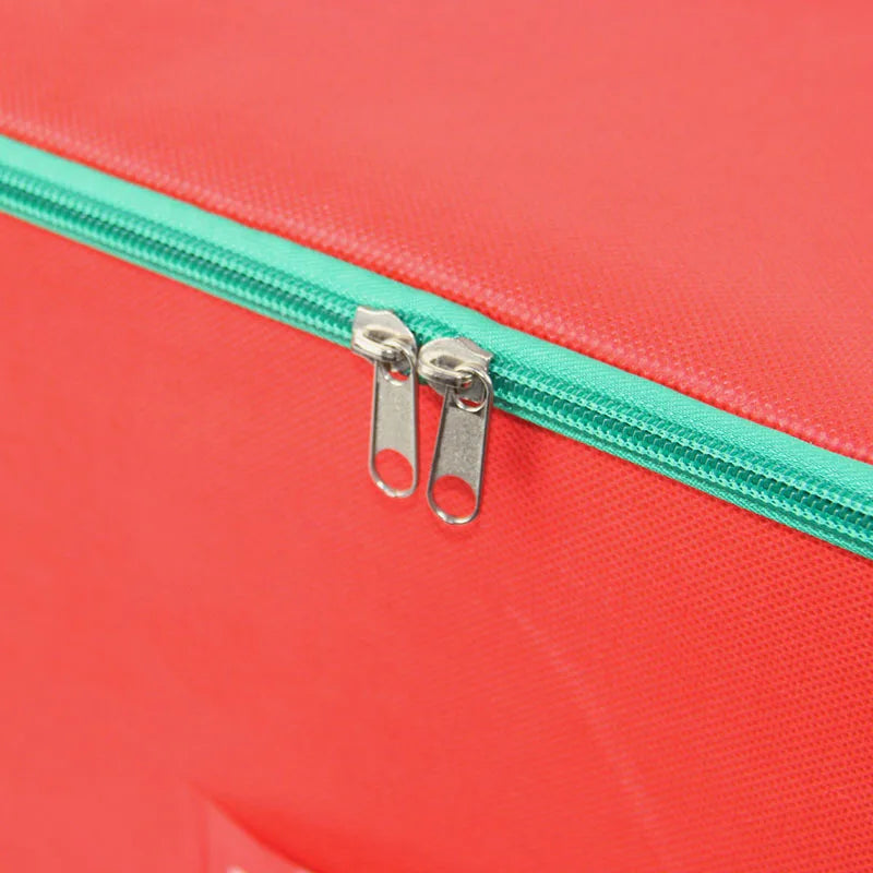 Boîte de rangement boules Noël - couleur rouge