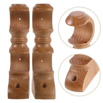 Support tringle rideau bois vue de face