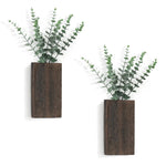 Jardinière murale en bois blanc pour fleurs séchées