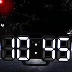 Mini horloge murale LED 3D design blanc