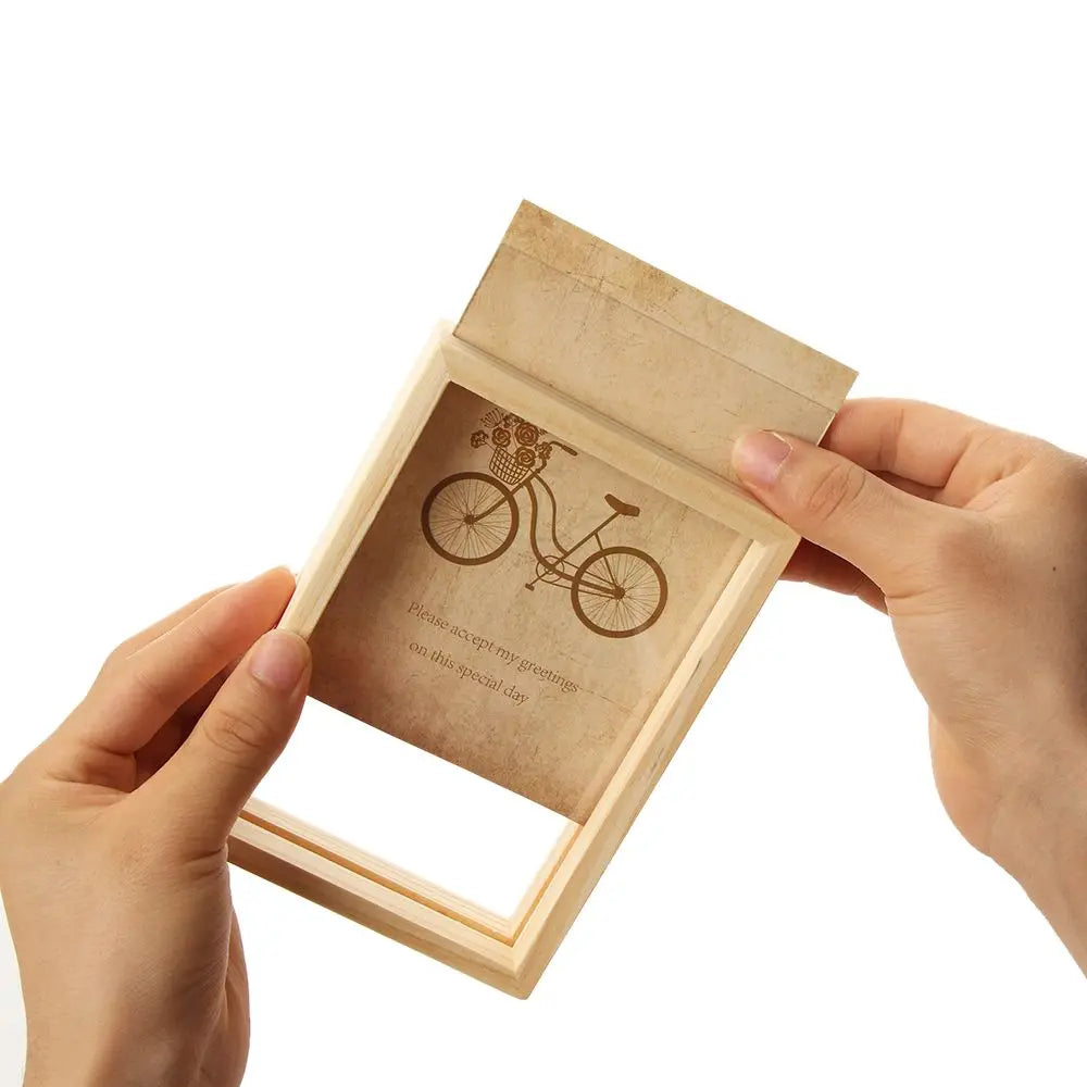 Cadre photo en bois pin avec composition murale DIY