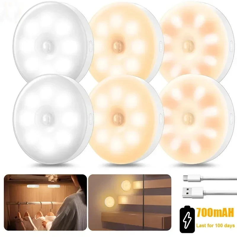 Lampe LED sans fil capteur mouvement blanc