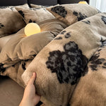 Parure de lit complète avec housse de couette, drap et taies d'oreiller