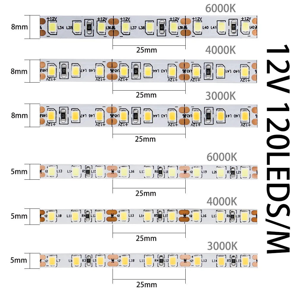 Ruban LED blanc froid 120 LEDs/m