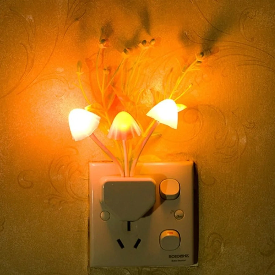 Lampe champignon LED vue de dessus