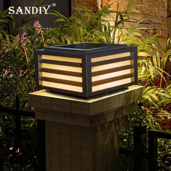 Lampe LED solaire extérieure IP65 moderne blanche
