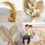 Éventail en palmier naturel pour mariage bohème