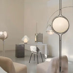 Lampadaire design salon boule acrylique